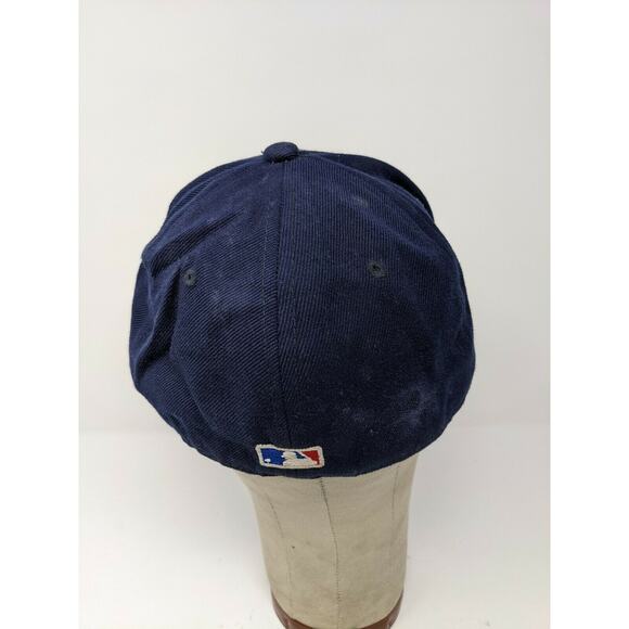 New Era Hat Cap New York Yankees MLB Size 7 1/2 Embroidered Logo Blue Baseball - Picture 6 of 12